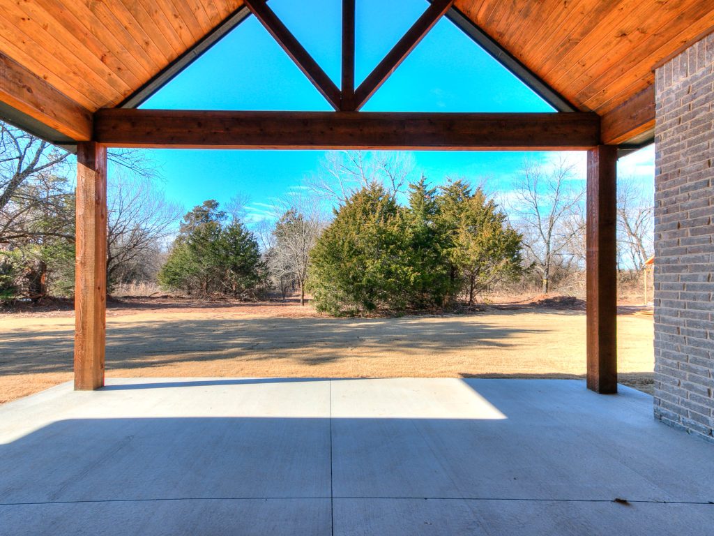 exterior view of backyard from back porch