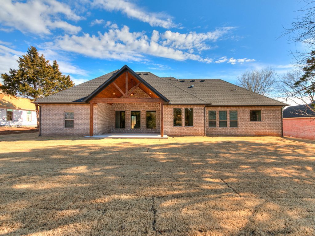 exterior view of home from the backyard