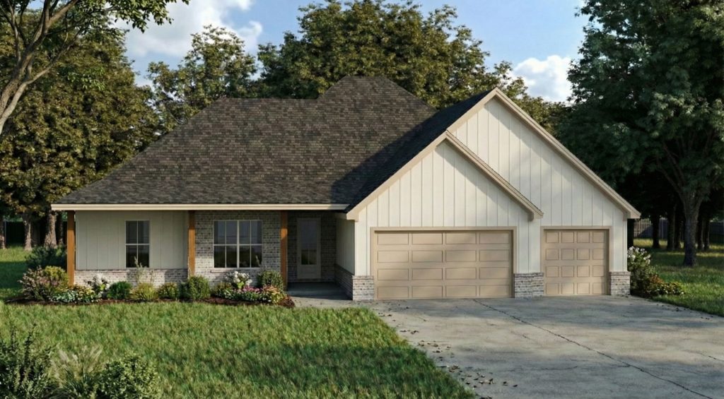 Rendering of the front of a home being built at 508 S. Freedom in Spitler Lakes Estates.