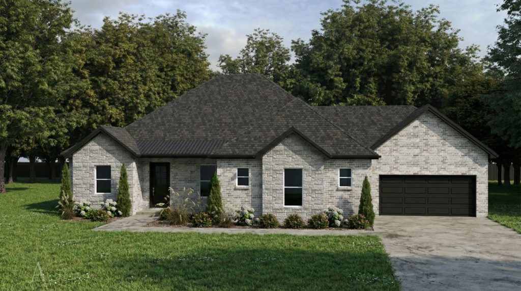 Rendering of the front of a home being built at 516 S. Freedom in Spitler Lakes Estates.