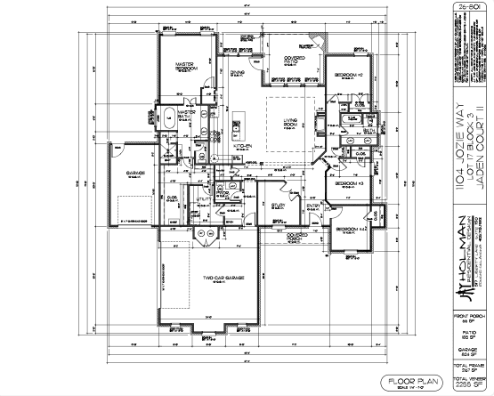 Floor plan for 1104 Jozie Way that is being built in the Jaden Court Addition.