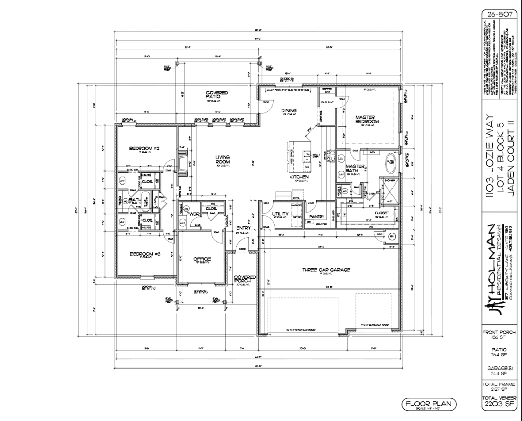 Floor plan for 1103 Jozie Way that is being built in the Jaden Court II Edition.