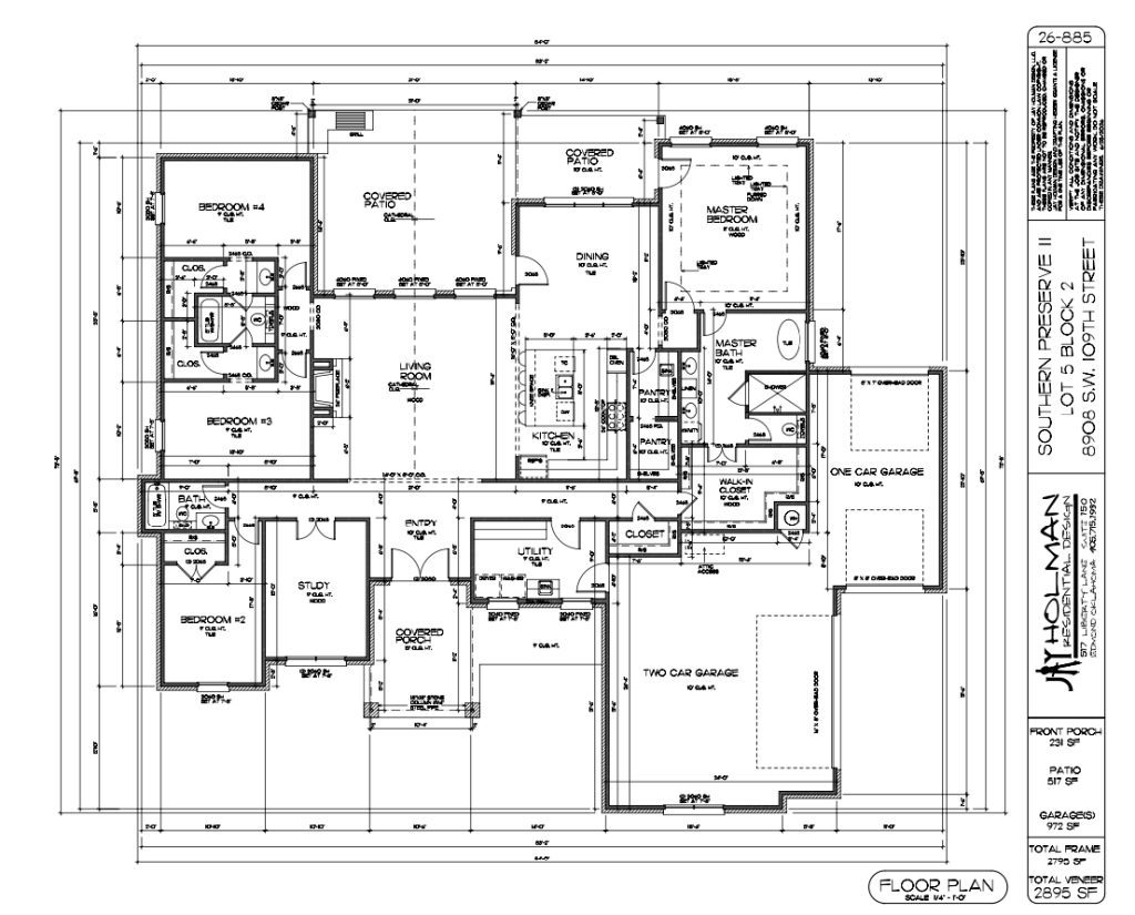 Floor plan for the home located at 8908 SW 109th