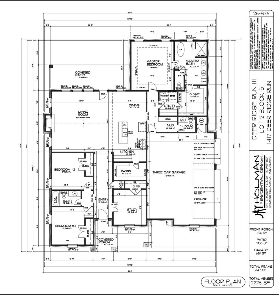 Floor plan for 1417 Deer Ridge Run in Tuttle